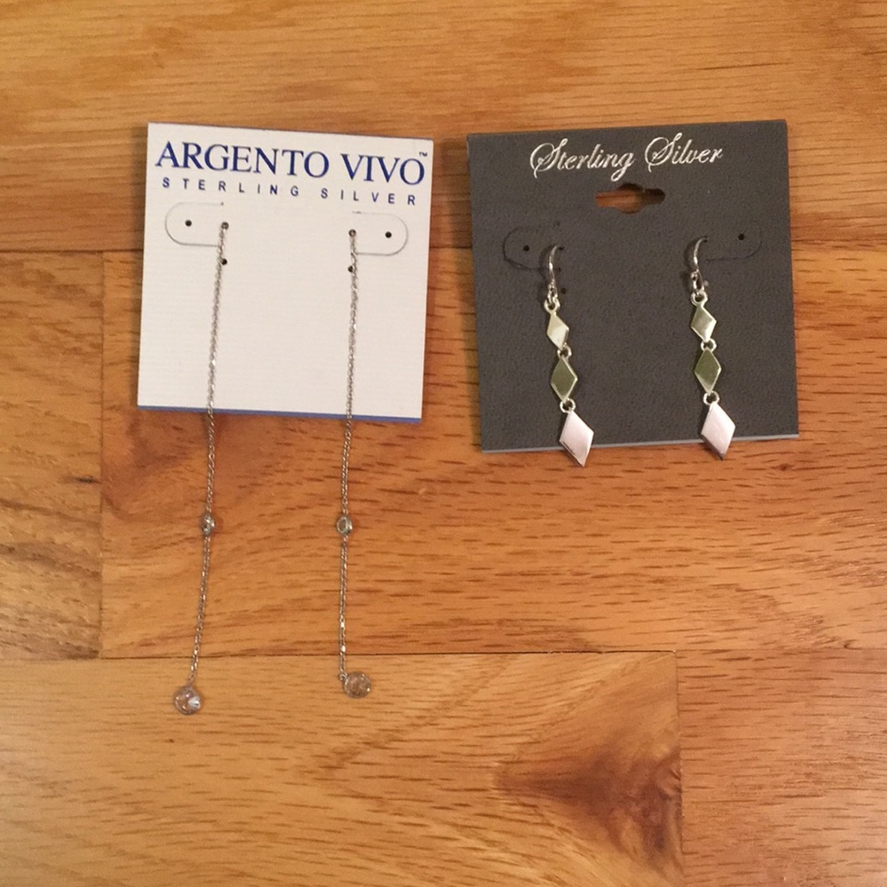 Sterling silver dangle earring bundle qty 2 | OS NWT